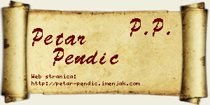 Petar Pendić vizit kartica
